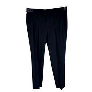 Vince | Black Stretch Wool Trousers, 12